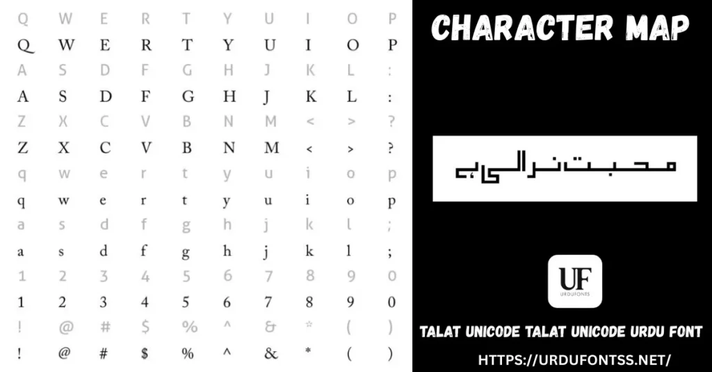 Talat Unicode Talat Unicode Urdu Font Character Map