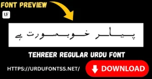 Tehreer Regular font free download TrueType TTF