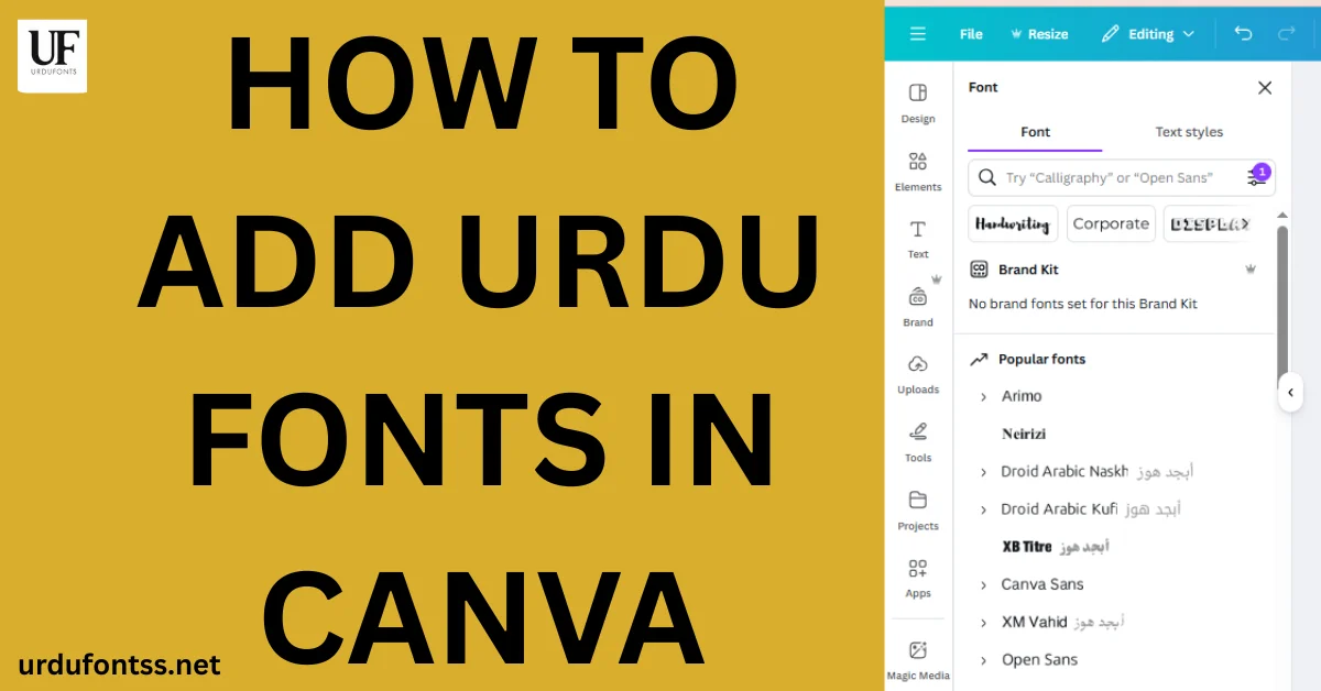 how to upload urdu fonts in canva using the easy method