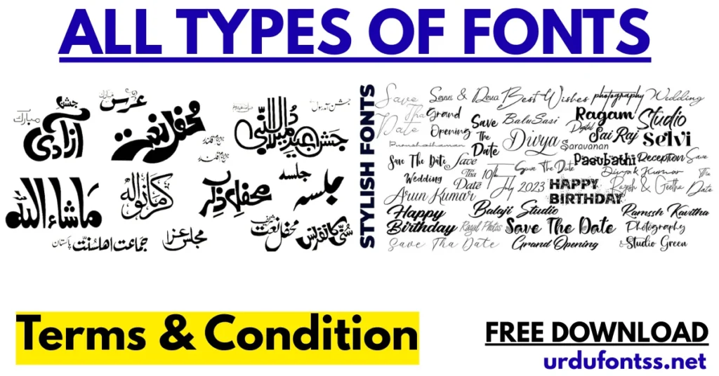UrduFontss.net homepage image for free Urdu fonts download