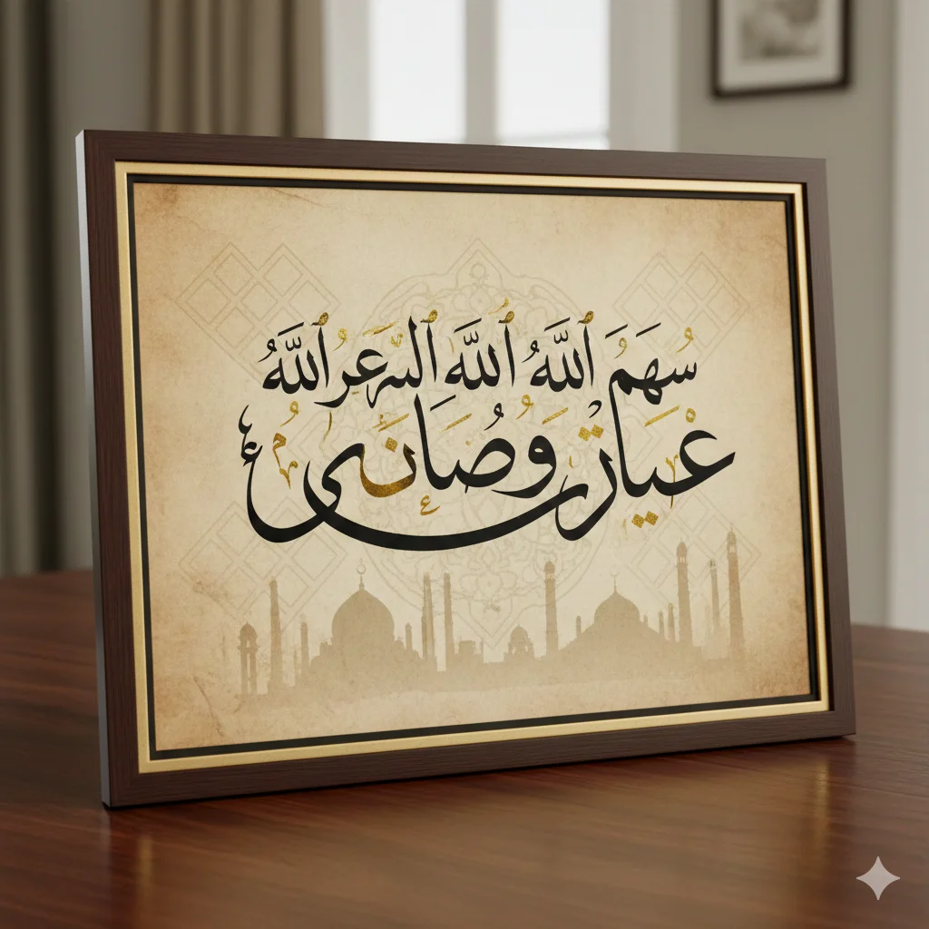 Calligraphy Urdu fonts displayed on digital screen for Islamic graphic design and social media use