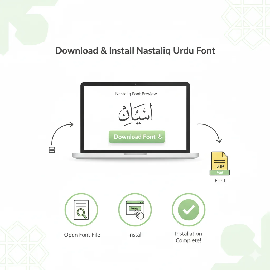 Comparison of Urdu Nastaliq fonts including Jameel Noori Nastaliq and Nafees Nastaliq styles