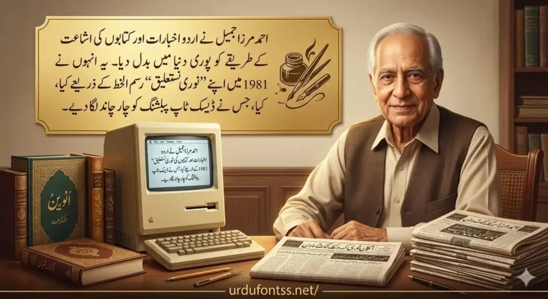 Ahmad Mirza Jamil, a typography expert, created Noori Nastaleeq in collaboration with Monotype Imaging. 