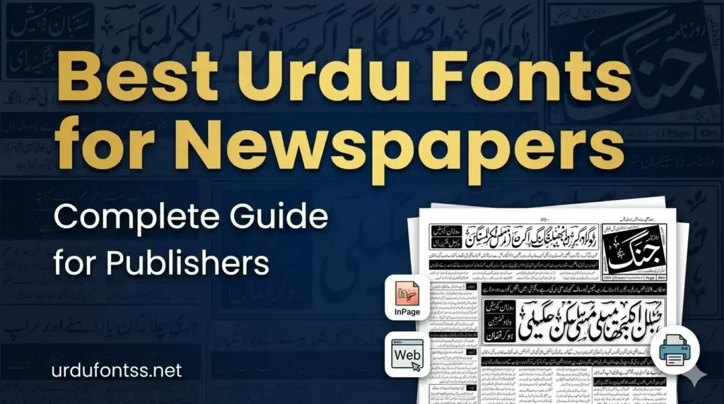Best Urdu Fonts for Newspapers – Complete Guide for Publishers by Jameel Noori