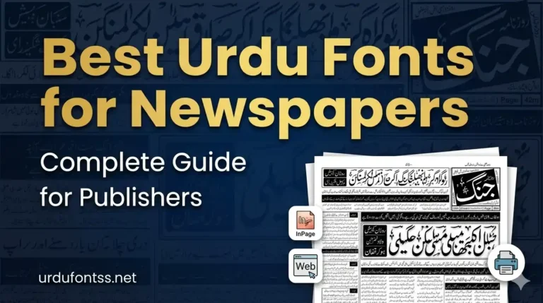 Best Urdu Fonts for Newspapers – Complete Guide for Publishers by Jameel Noori