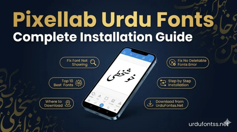 How to Use Urdu Fonts in Pixellab – Complete Guide with Fixes for Font Not Showing and No Deletable Fonts Error