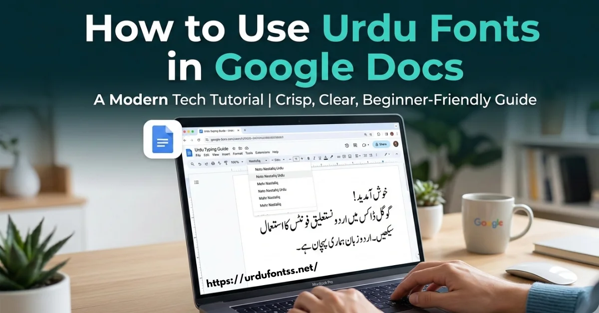 How to Use Urdu Fonts in Google Docs step by step tutorial