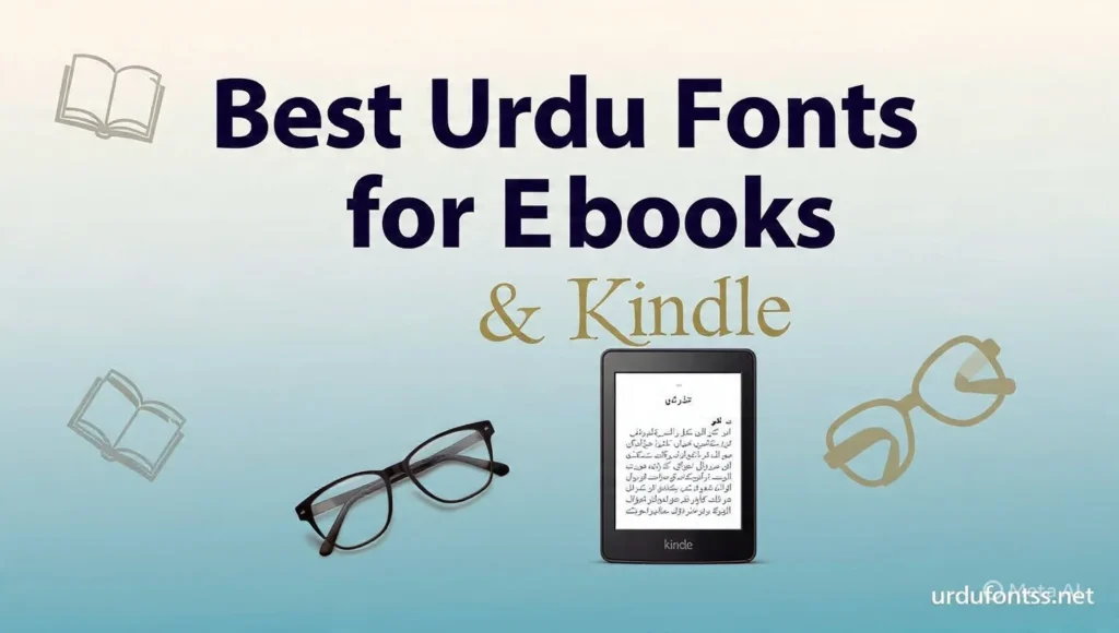 Best Urdu fonts for e-books and Kindle - Kindle device showing Urdu text with readable font