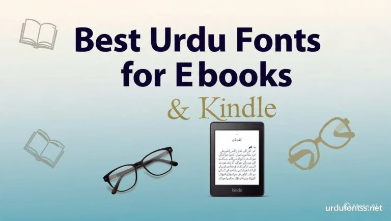 Best Urdu fonts for e-books and Kindle - Kindle device showing Urdu text with readable font