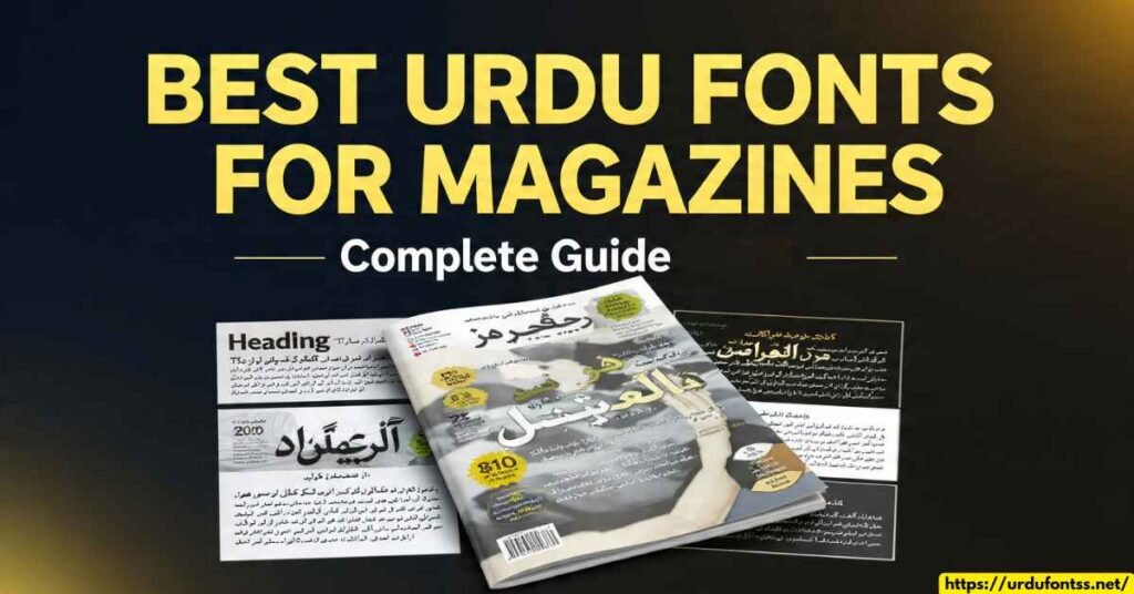Best Urdu fonts for magazines - professional fonts for headlines, body text, and captions