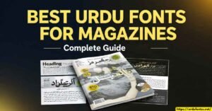 Best Urdu fonts for magazines - professional fonts for headlines, body text, and captions