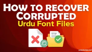 How to recover corrupted Urdu font files - step by step guide for repairing damaged TTF fonts