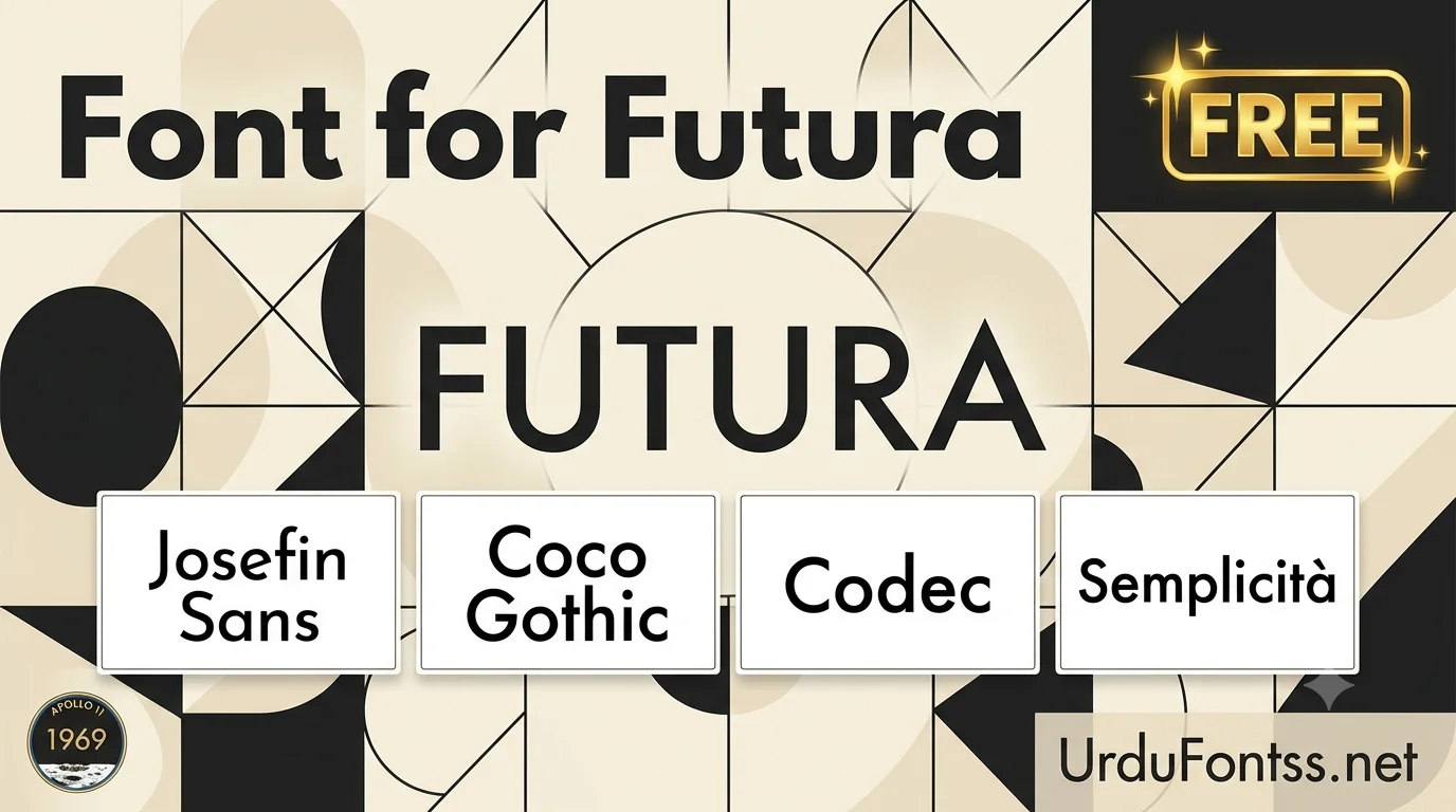 Font for Futura free geometric sans-serif alternatives thumbnail 1280x720 UrduFontss