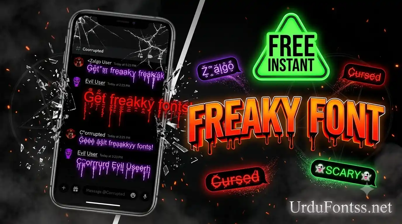 Check online free instantly Freaky Font generator scary zalgo cursed text styles thumbnail 1280x720 UrduFontss