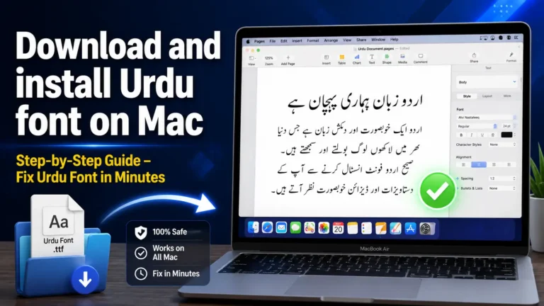 Download and install Urdu font on Mac step-by-step guide featured image